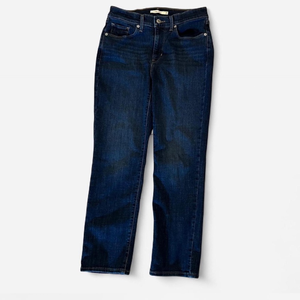 💙Levi’s Classic Straight Dark Indigo Stretchy Jeans - Picture 2 of 5